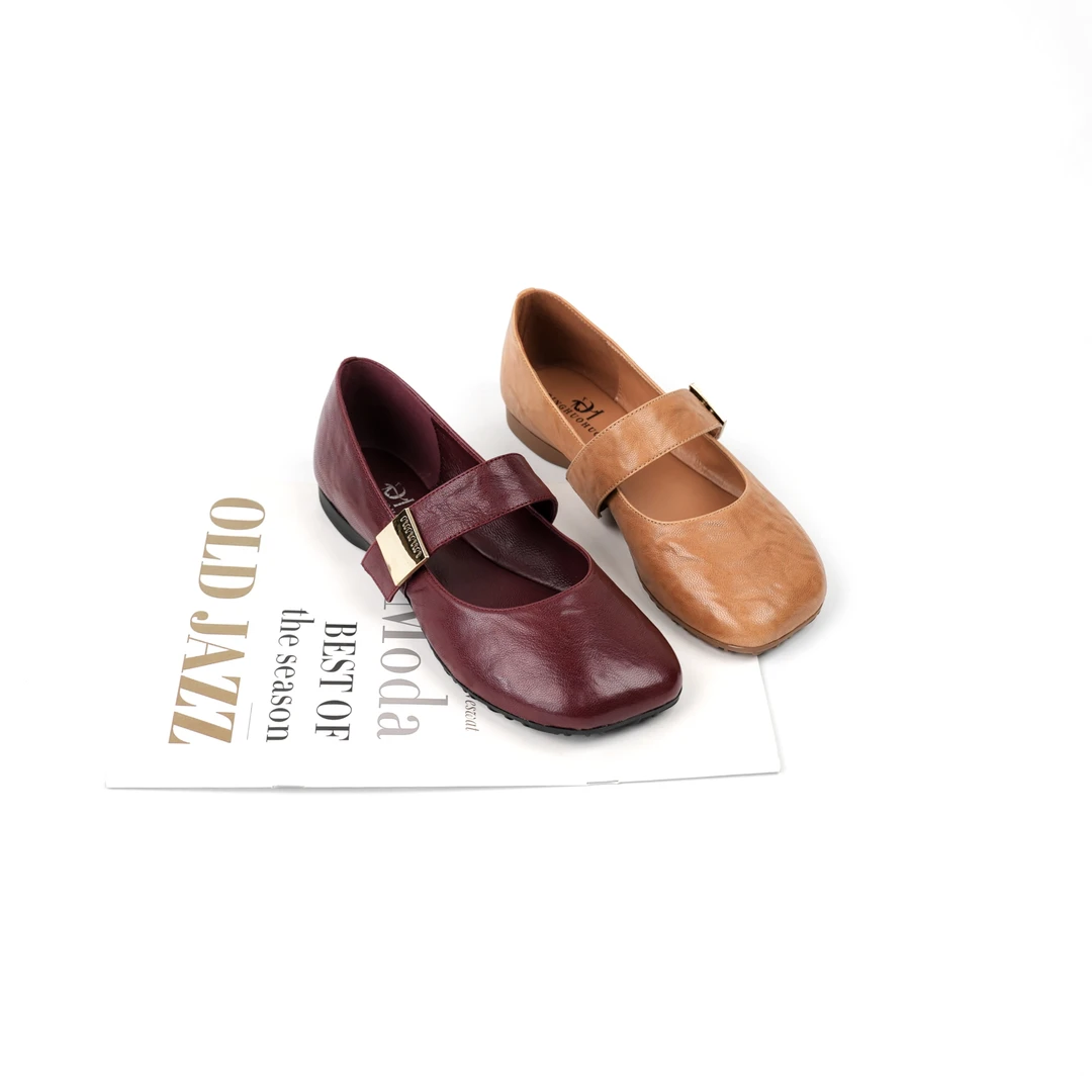 【Dhh】跟2cm•羊皮•方头法式小香风气质单鞋女配裙晚晚百搭玛丽珍鞋