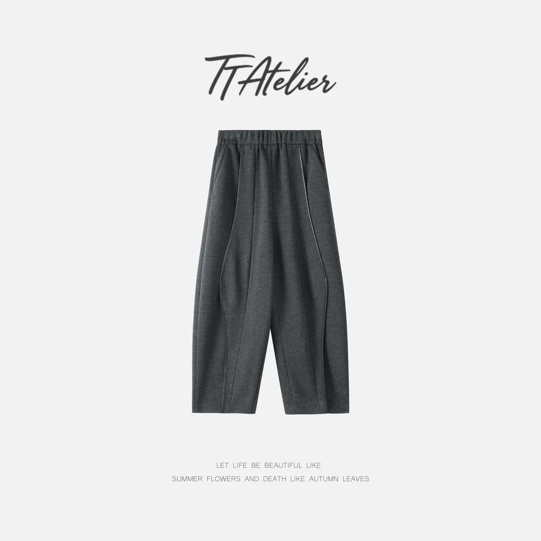 TT设计师【时髦进阶】时尚百搭桑蚕丝绵羊毛混纺灯笼裤TT191663