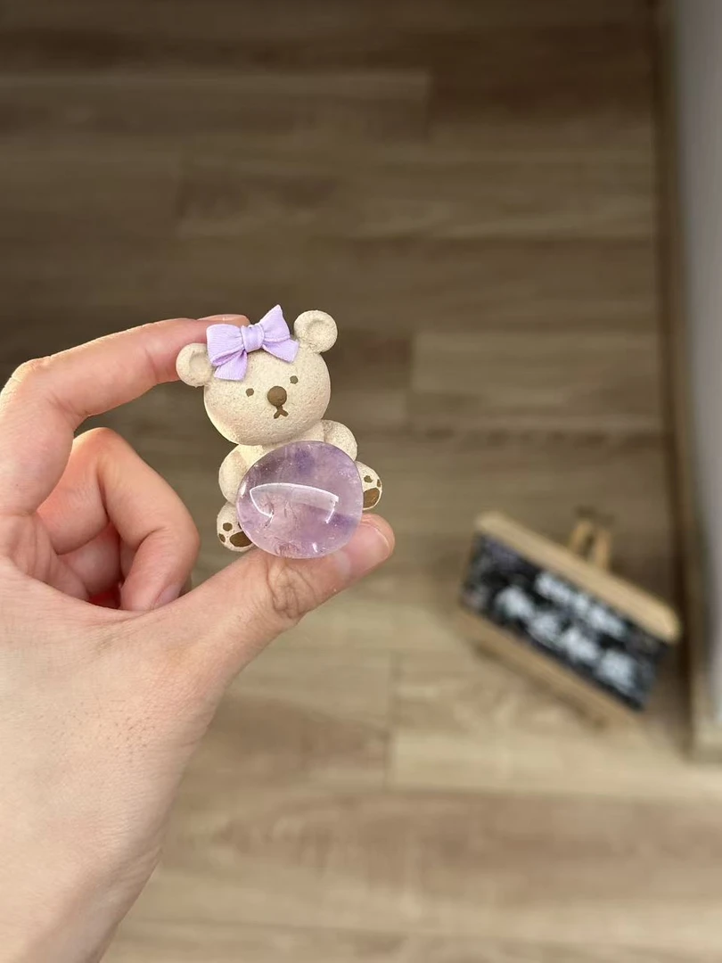水晶小豆丁可爱玻利维亚紫水小熊