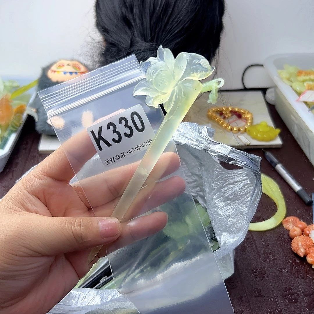 合金蛇纹石玉发饰?****y