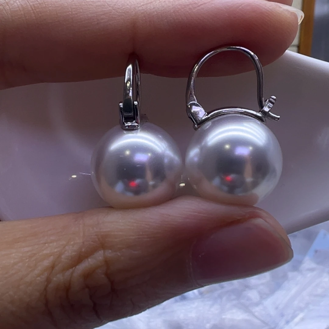 淡水珍珠耳饰银S925镶嵌