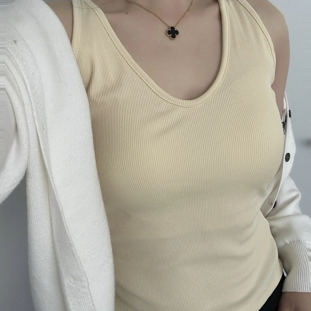 夏季吊带背心女工字舒适修身显瘦气质收副乳内搭外穿无袖上衣