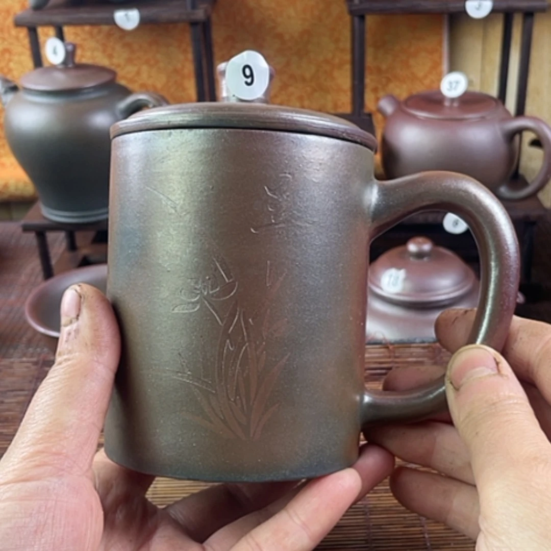 【闪购商品】柴烧盖杯400毫升左右微瑕