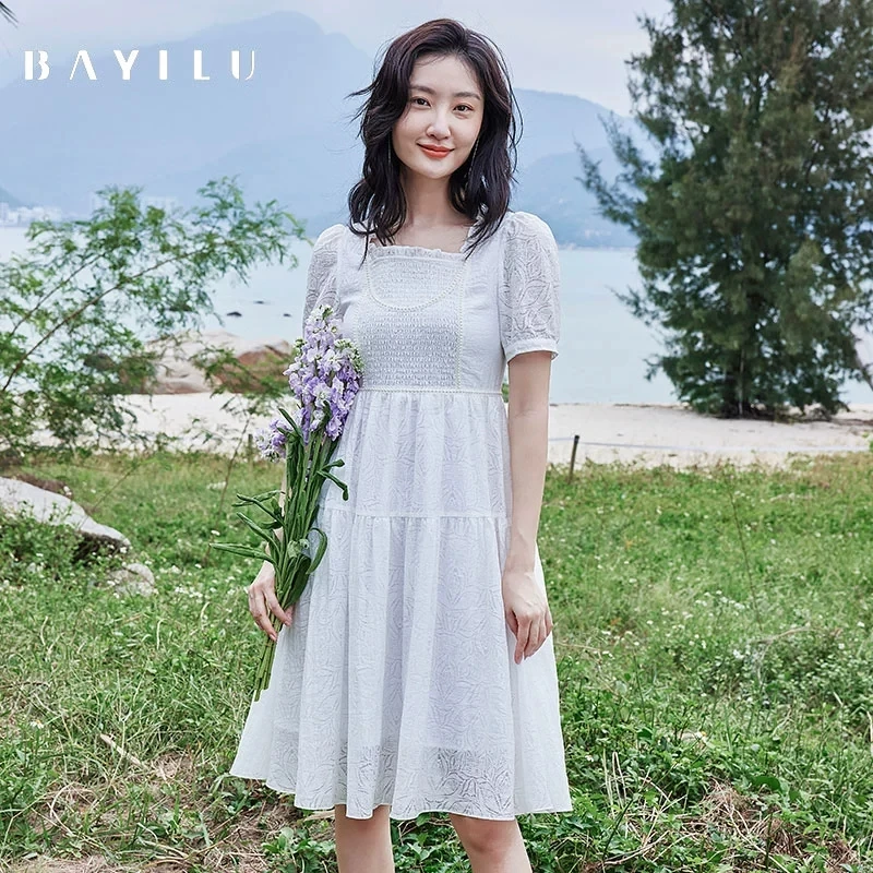 【叶姐】芭依璐女装夏季新款时尚连衣裙81L7024-1