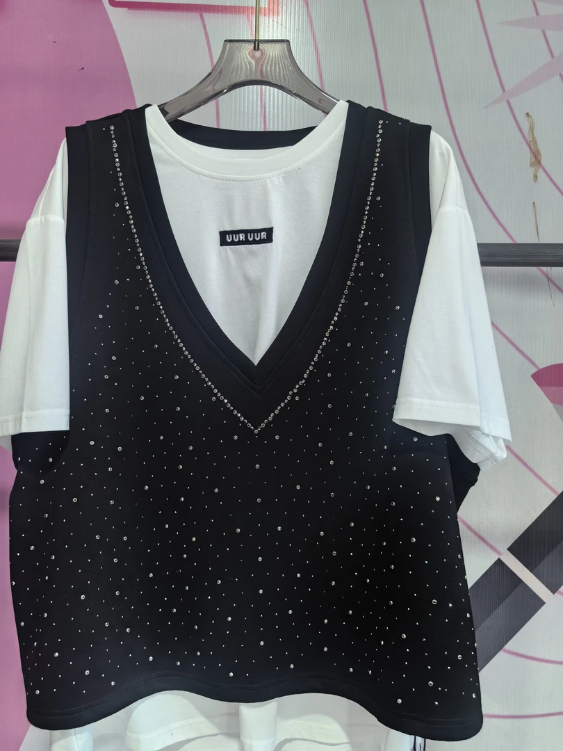 针丝缘2025春装新款1506短袖