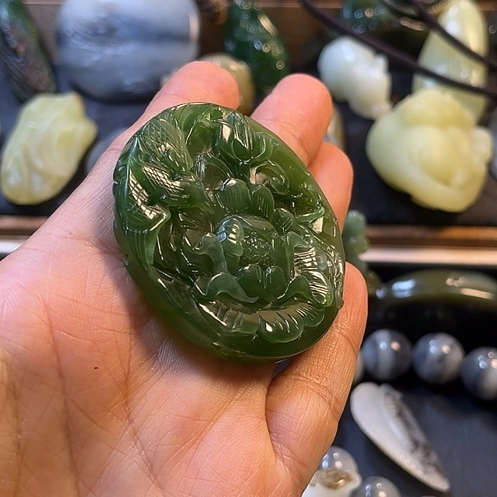 吊坠(不含链)未镶嵌和田玉（碧玉）
