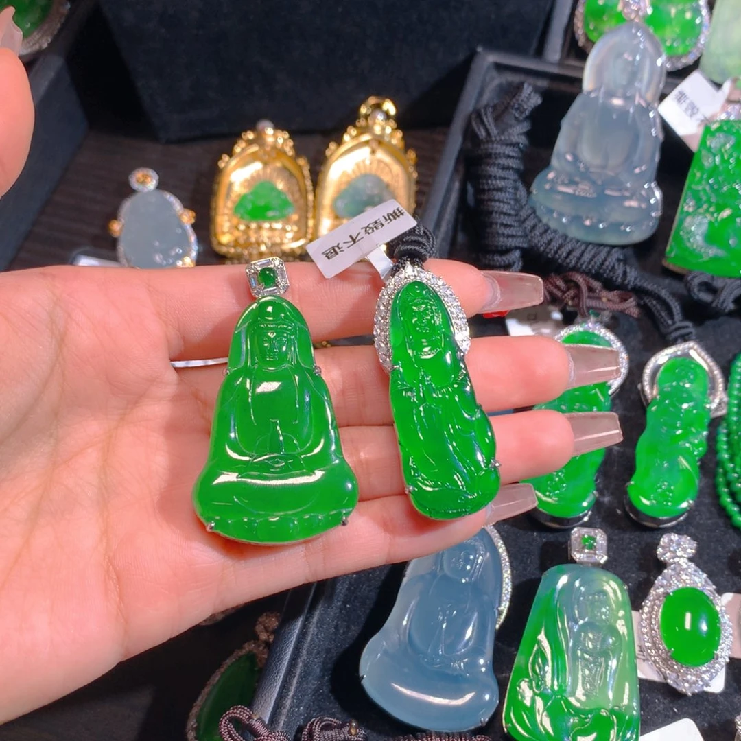翡翠吊坠(不含链)未镶嵌喝**禅