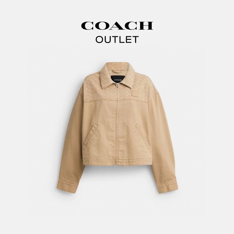 COACH/蔻驰奥莱 经典标志丹宁工装夹克
