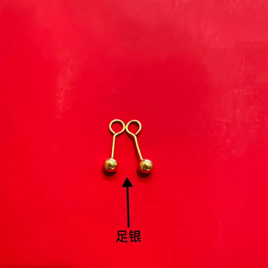 足银耳饰 小贝足银弯钩耳饰精美百搭#Y067（一对）