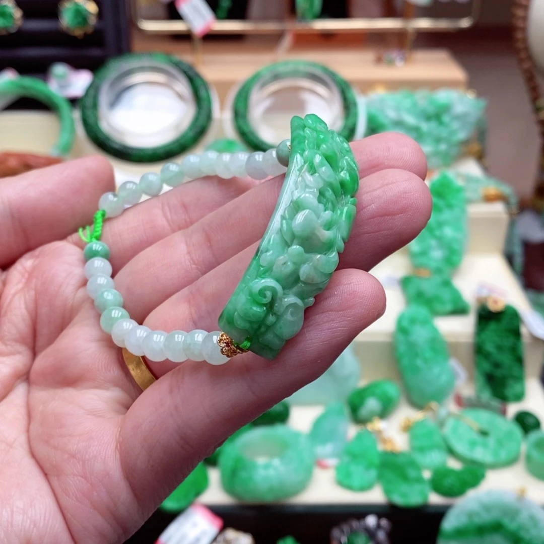 未镶嵌手链翡翠翡翠手牌