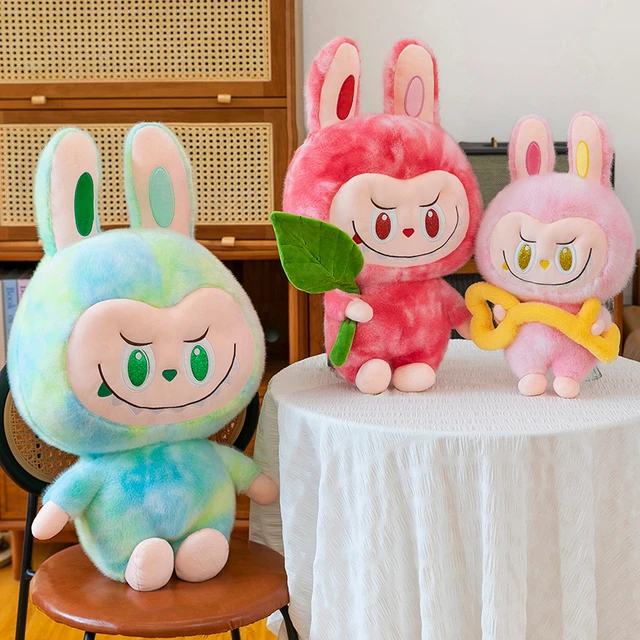 新款炫彩扎染兔子毛绒公仔可爱儿童睡觉搂抱玩偶女孩陪伴礼物抱枕
