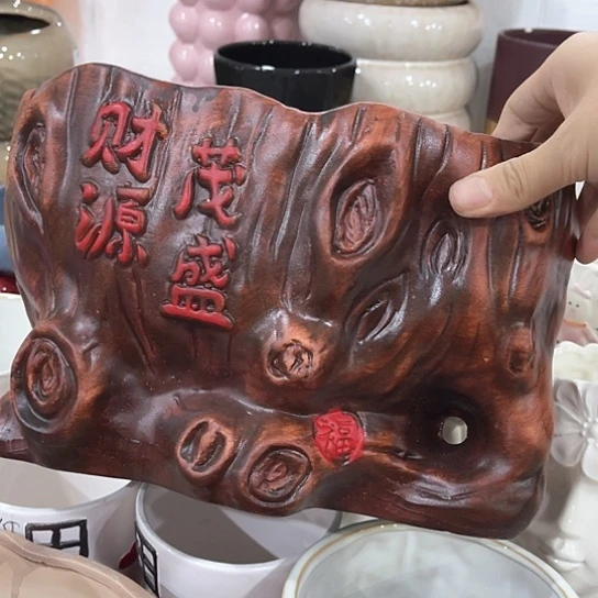 多肉绿植陶瓷花盆9.9包邮，有孔