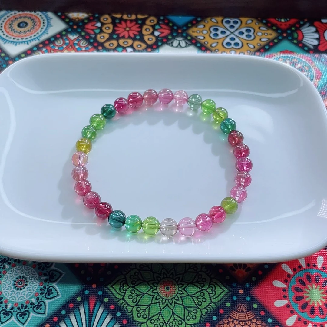 手链碧玺未镶嵌6.3mm左右