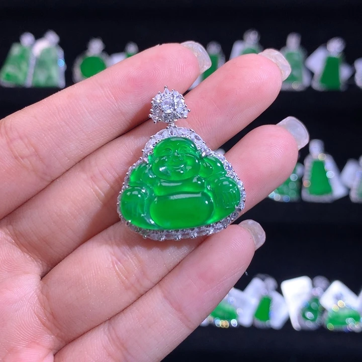 【闪购商品】颈饰银S925镶嵌翡翠天然翡翠