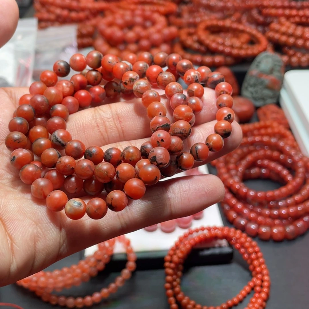 南红玛瑙手链未镶嵌