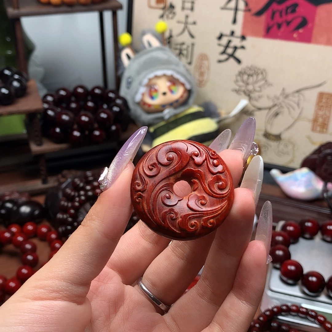 唉***鴨檀香紫檀（小叶紫檀）祥云平安扣