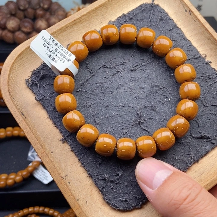 紫金鼠手串12mm精品黄金甲短轴