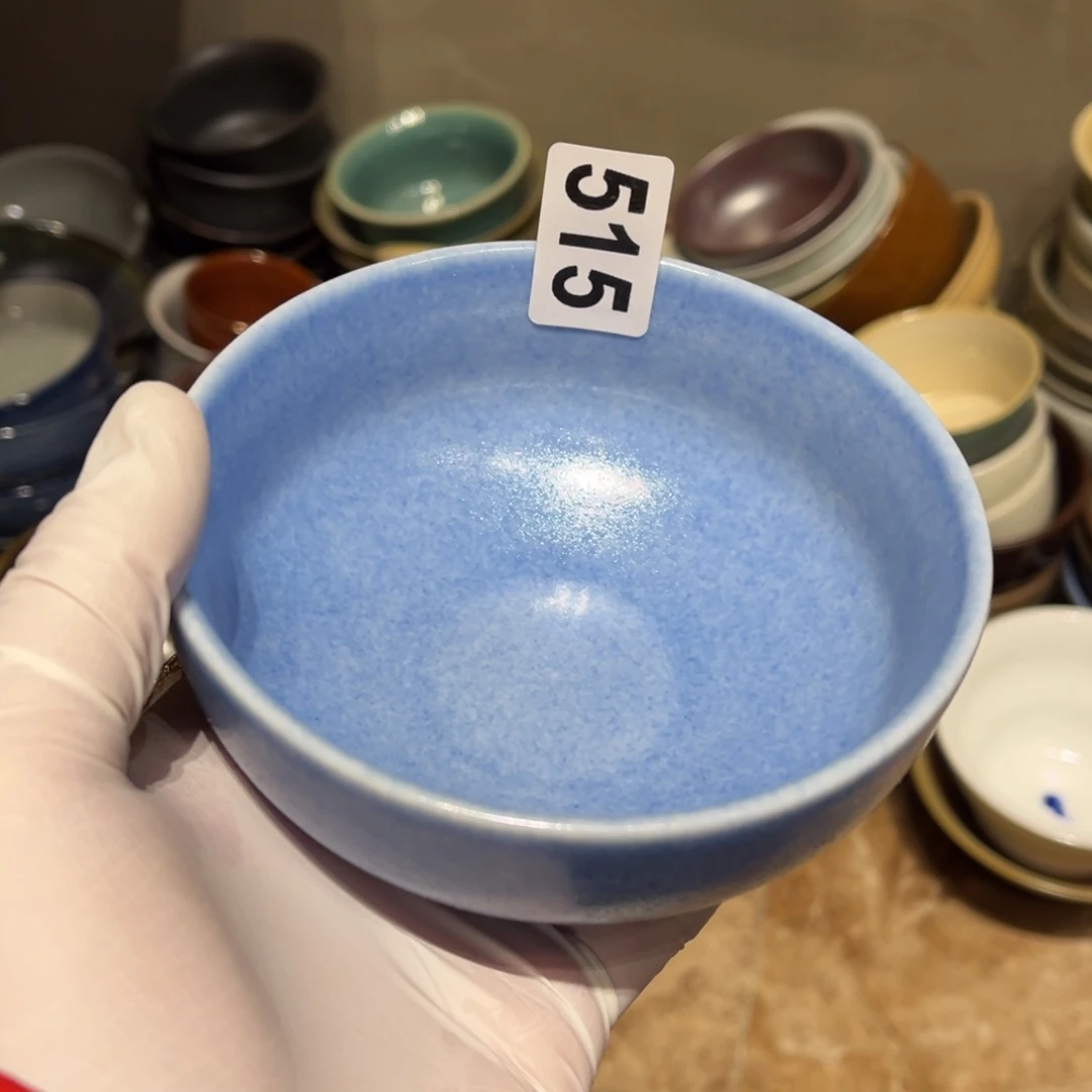 瓷片风*芸515蓝色米饭碗1个