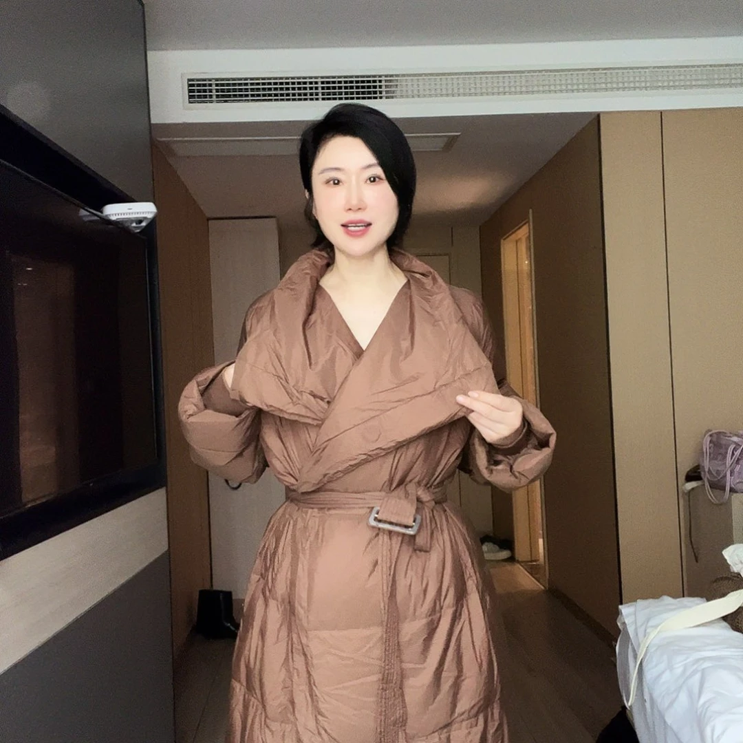 咖色128厘米长羽羽拍拍拍