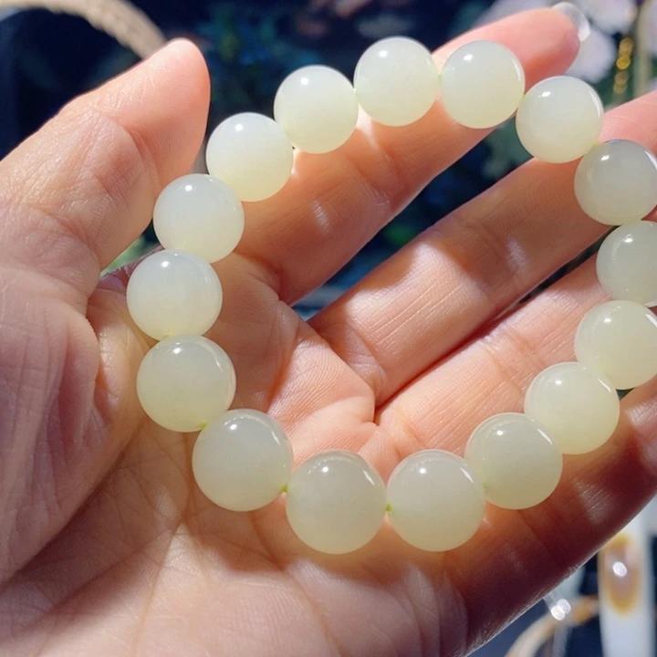 手链未镶嵌和田玉（糖玉）