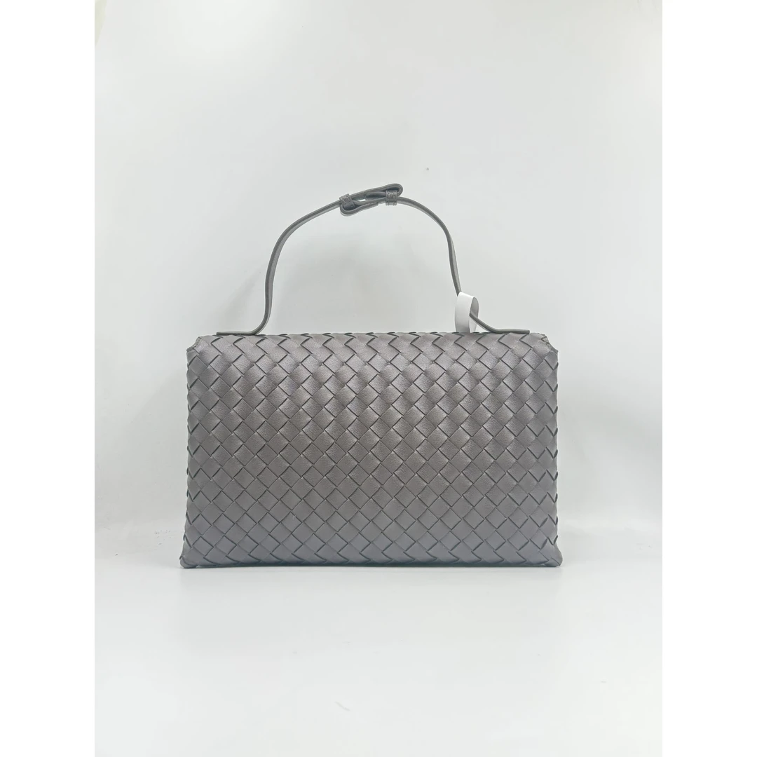 LQ-WITH-QUEEN真皮女包编织信封棕色0594