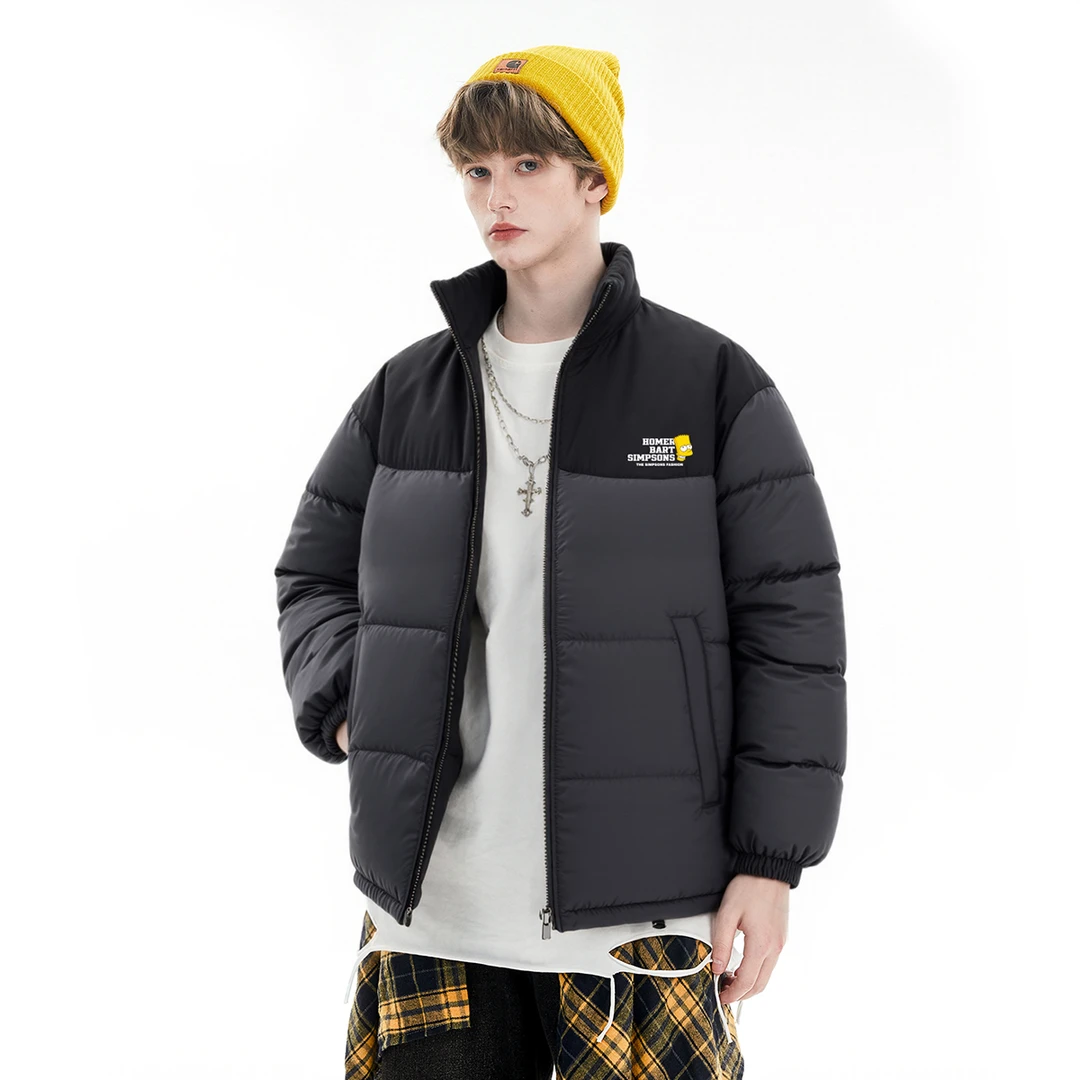 THESIMPSONS辛普森一家冬季立领羽绒服美式男款户外休闲宽松保暖