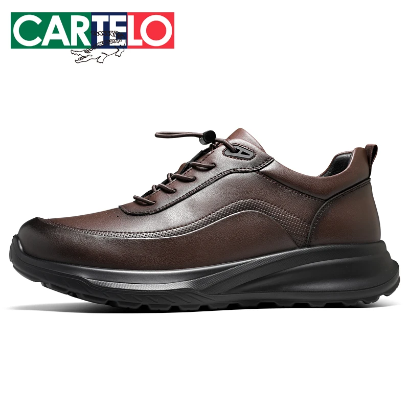 卡帝乐鳄鱼休闲皮鞋冬季男士运动鞋时尚软底防水防滑商务舒适男鞋