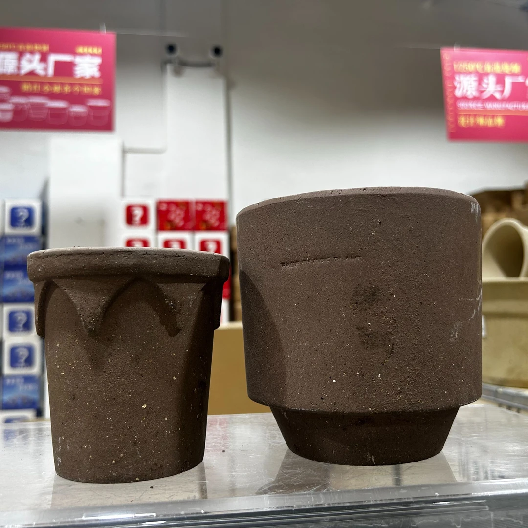 皇冠10口径咖啡色+匣钵13口径咖啡色两件套花盆