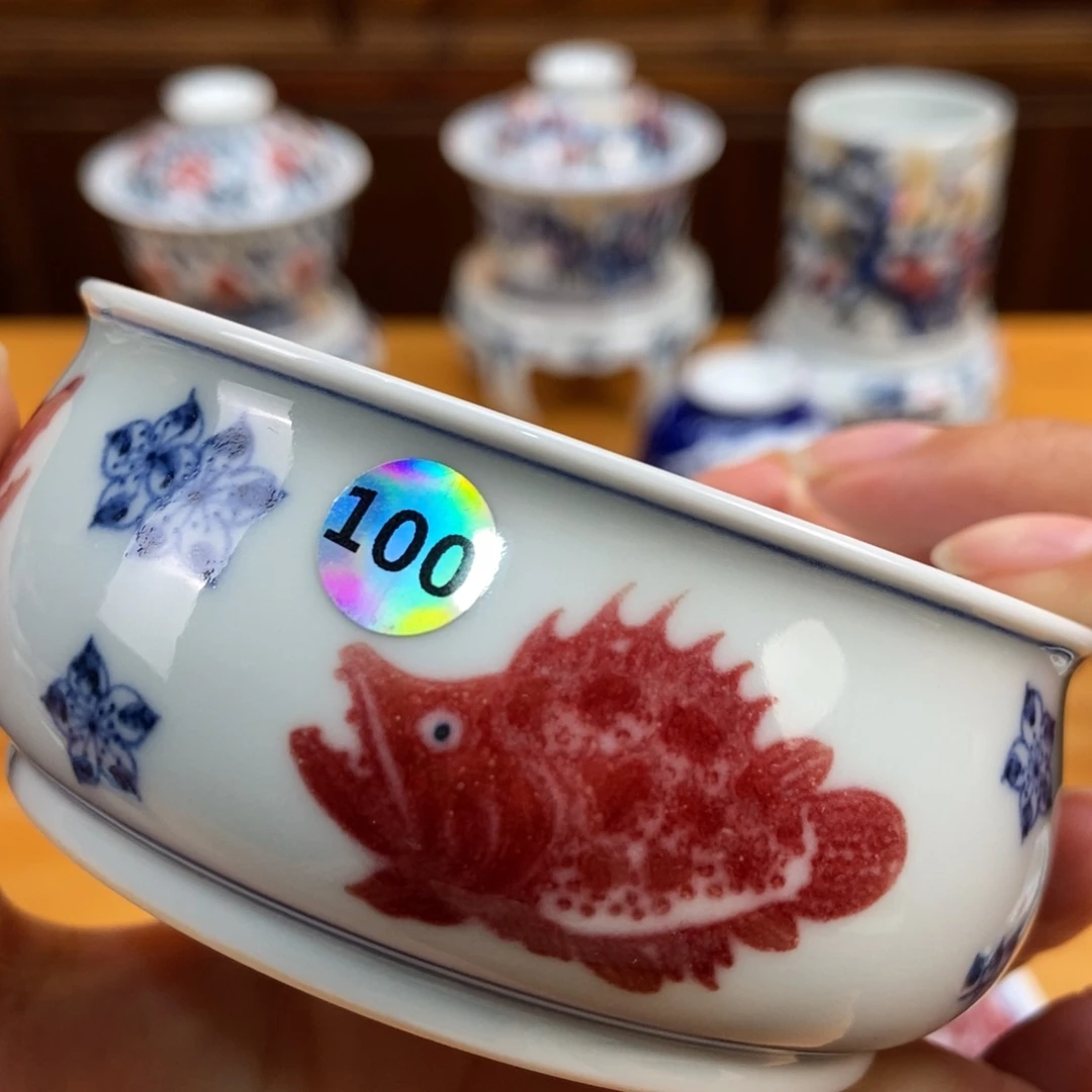 手绘现代茶具非古董