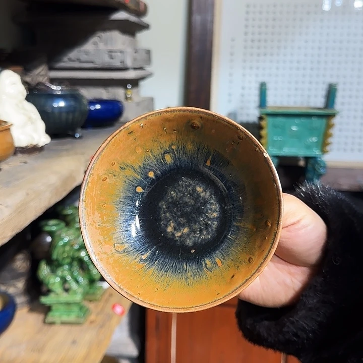 磁州窑窑变釉茶盏