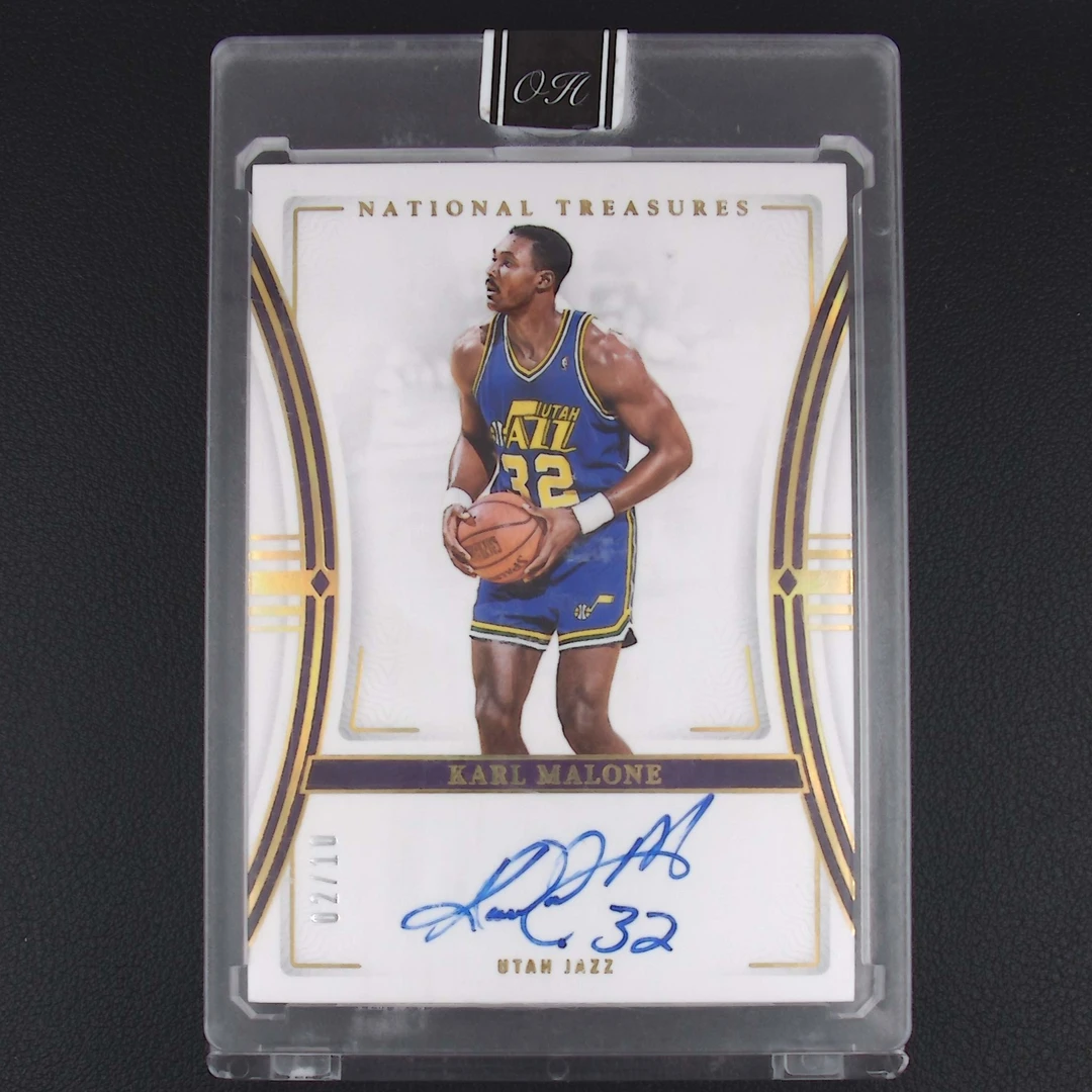 卡尔·马龙 10编 帕尼尼NBA国宝手提签字球星卡