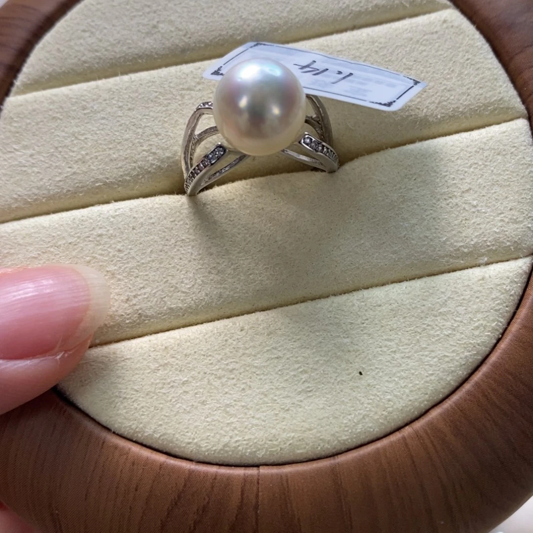 海水珍珠戒指银S925镶嵌