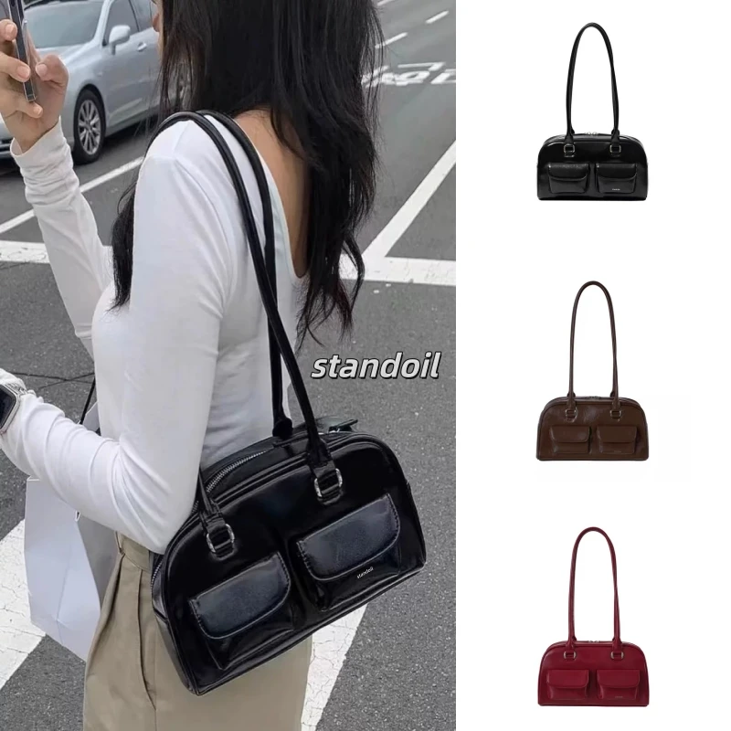【现货】standoil包韩国小众允真同款STAND OIL单肩腋下包保龄球包