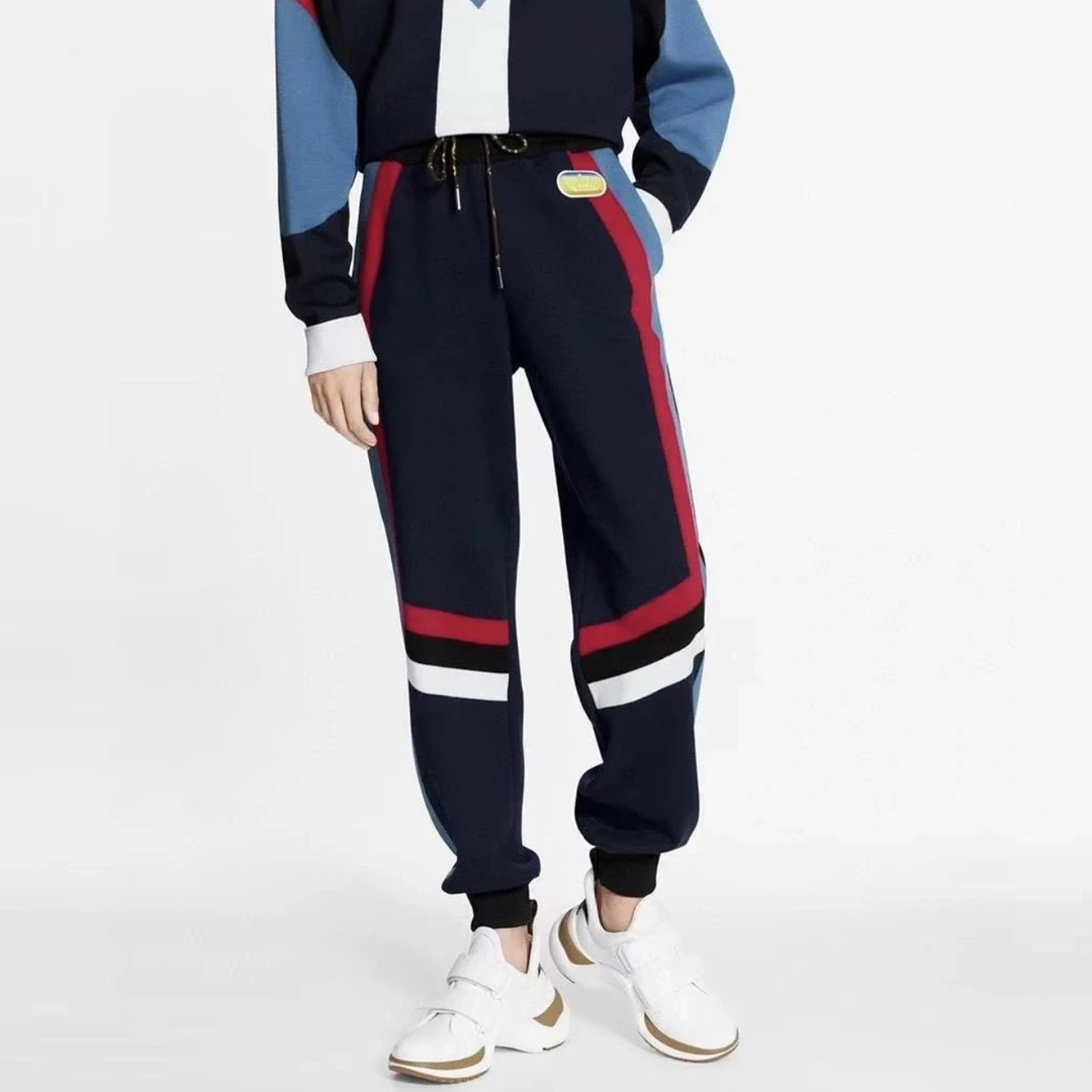 未使用 LouisVuitton/路易威登 汤/P235907170/黑红蓝撞色长裤 XS