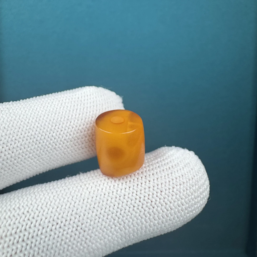 K1428天然原矿蜜蜡 老蜡马蹄珠11.5*13.3mm支持复检假一罚十