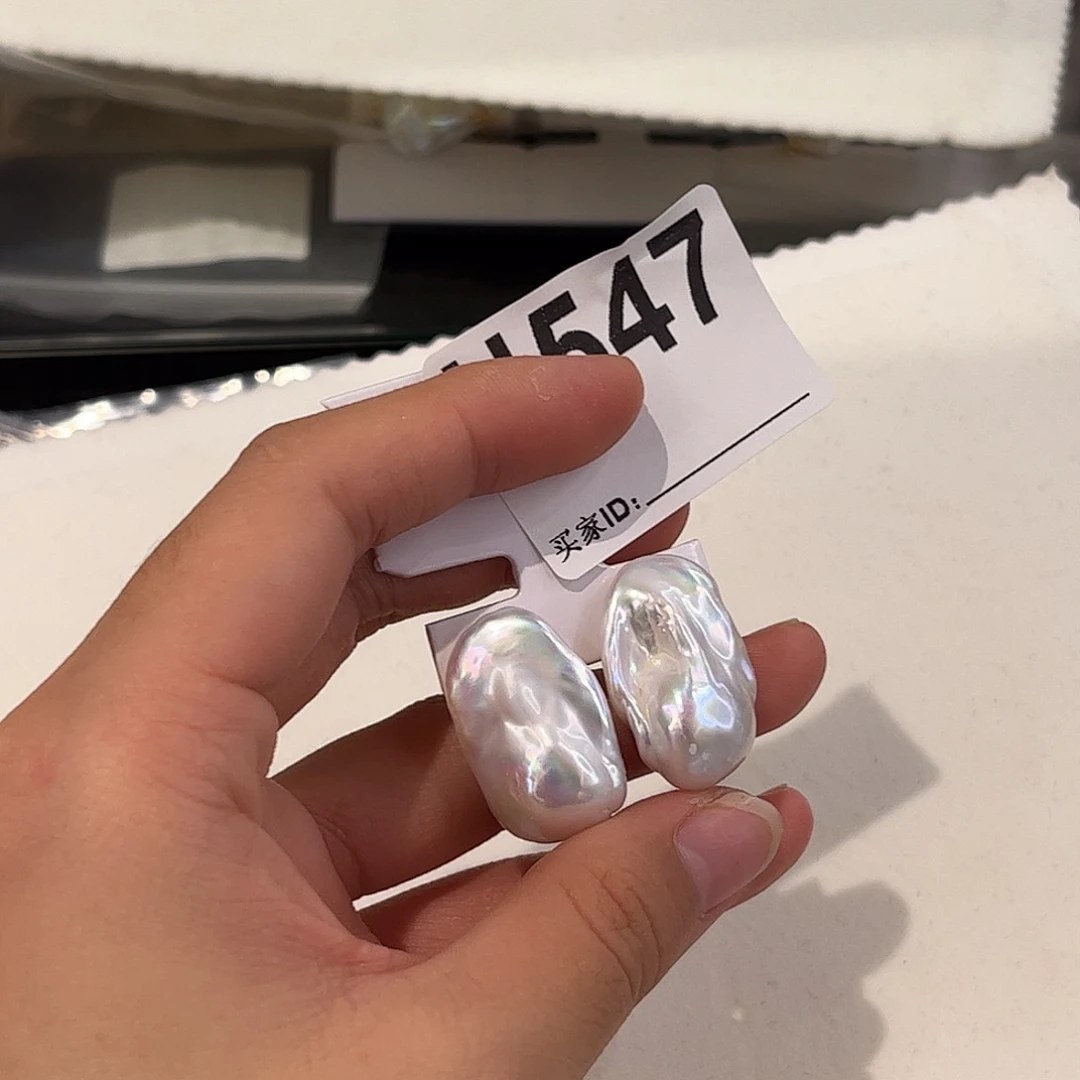 银S925镶嵌耳饰淡水珍珠