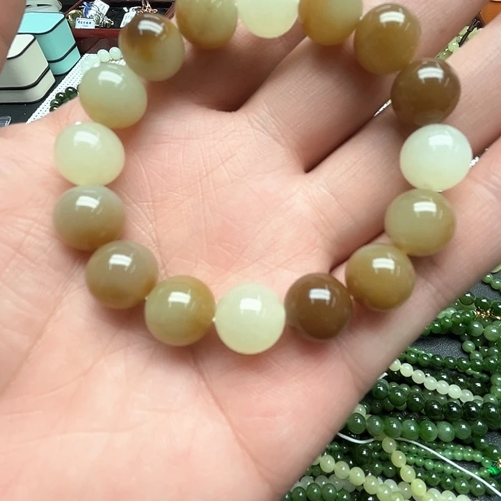 和田玉（糖玉）手串未镶嵌乖*