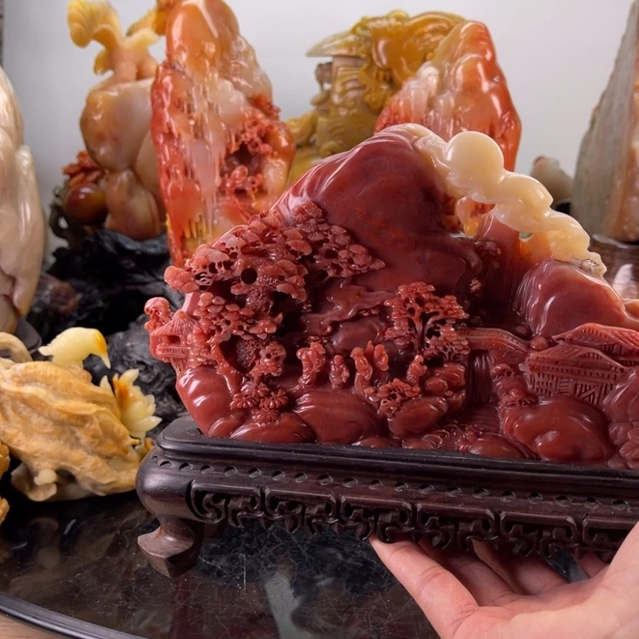 寿山石富春山居图