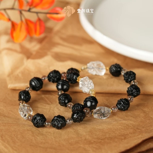 手工设计白水晶龙龟多宝手串多样性发一7101N