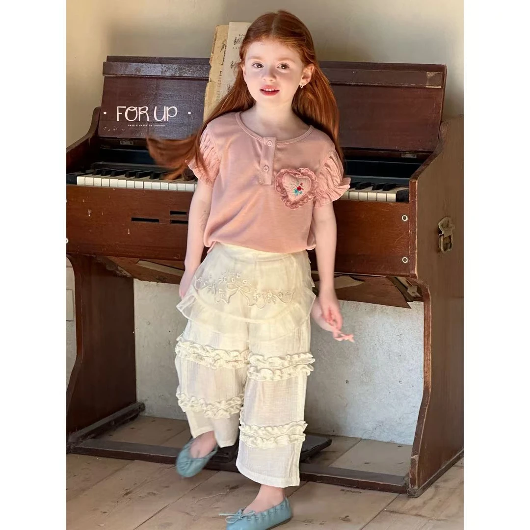 【现货】252-FU-850931多色法式洛熙木耳边纹理九分裤