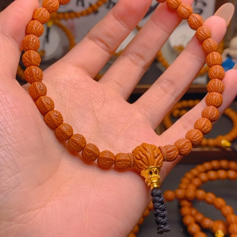 【闪购商品】手串桃核中*流龙文桃了