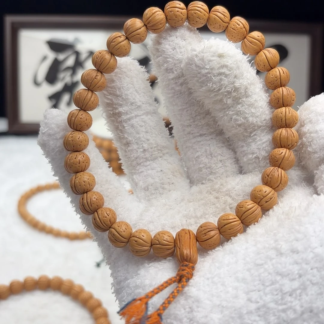 手串桃核1.1「核王刑天」野生桃核手持