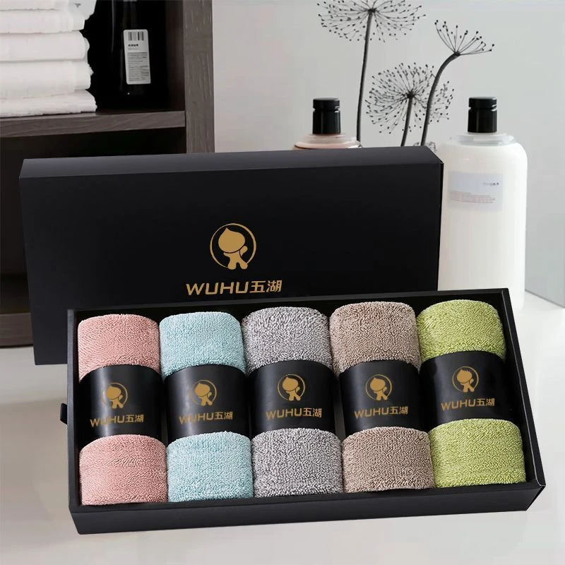 洗脸巾男女通用家用毛巾速干大号加厚吸水巾浴巾珊瑚不掉色礼盒装