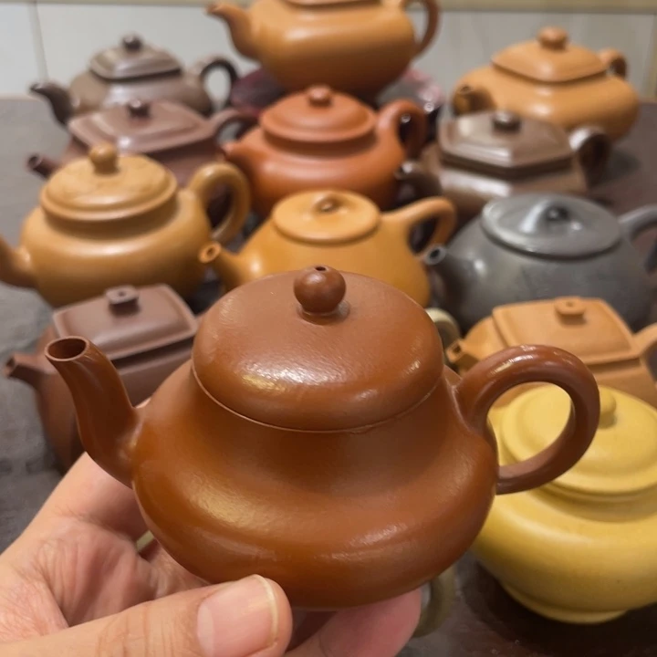 @***月紫砂茶壶君得小煤窑朱泥