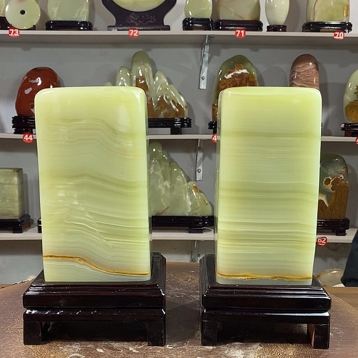 石材天然原石玉柱