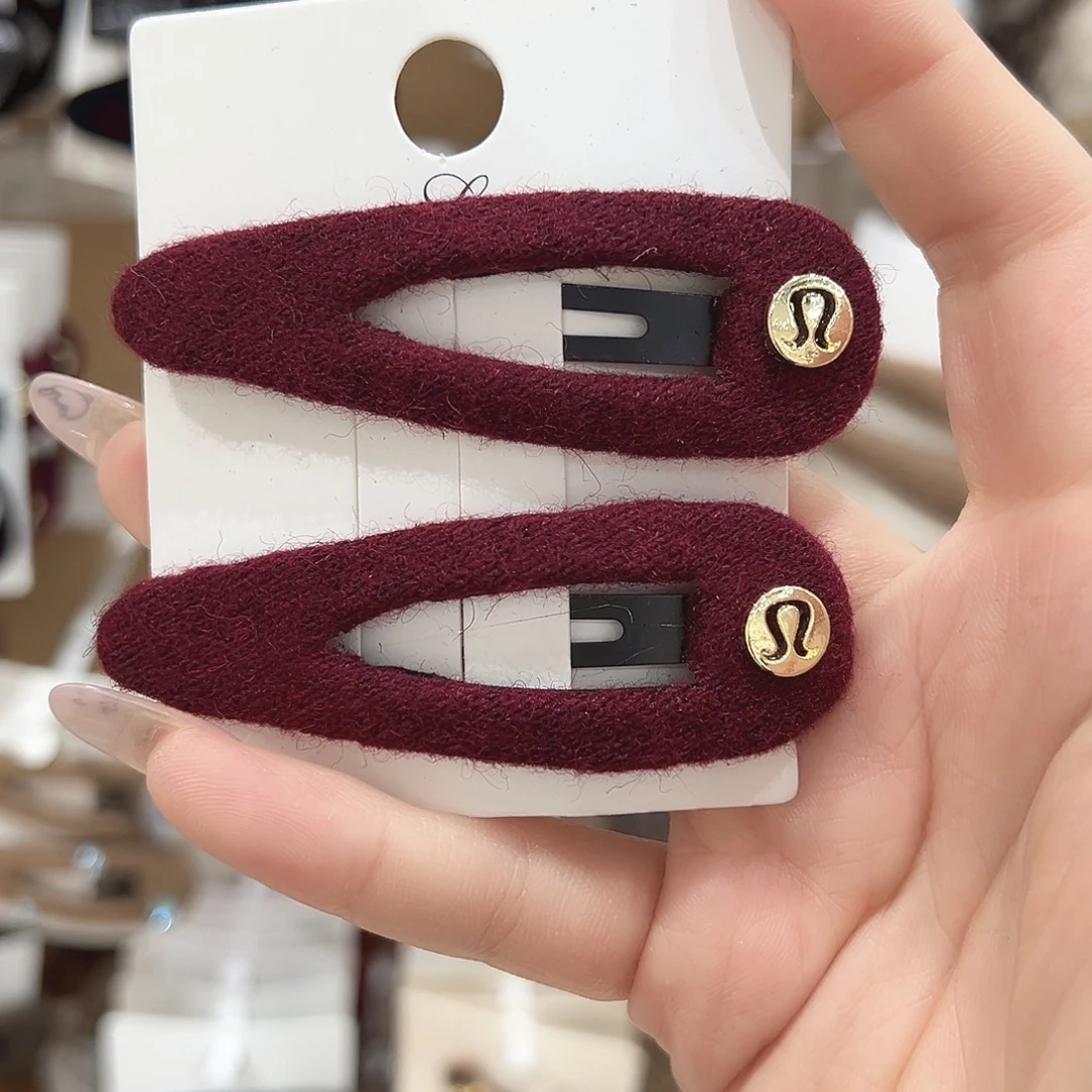 皮质铁合金红色露掰掰夹