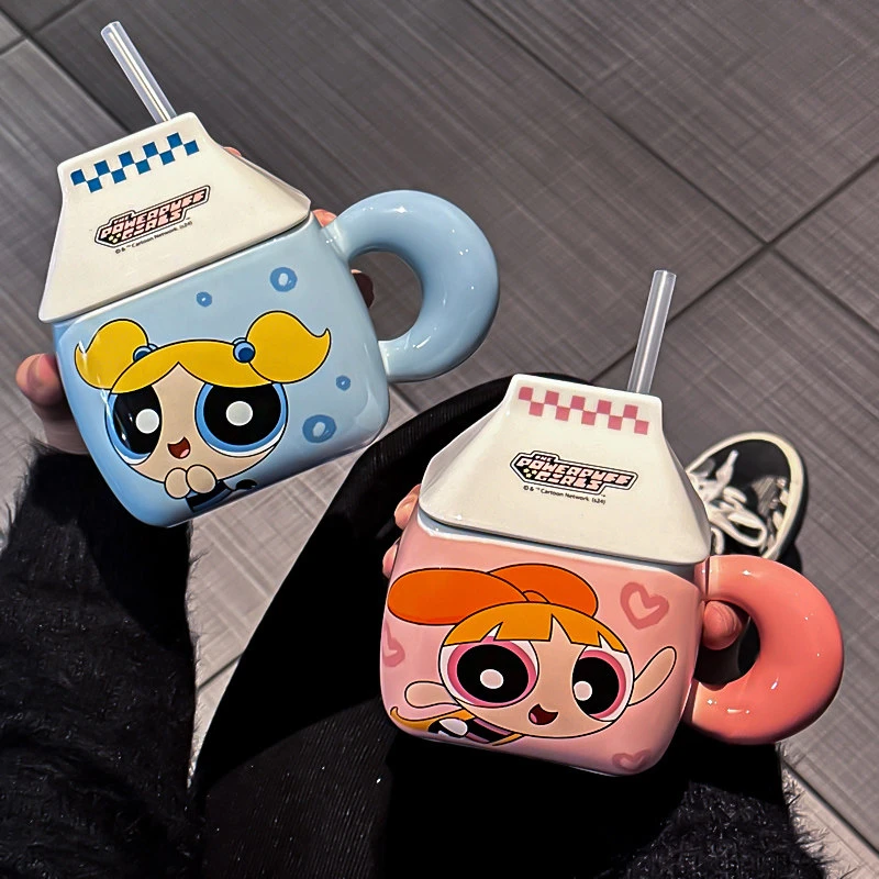 正版飞天小女警陶瓷马克杯生日礼物女生创意卡通一对情侣喝水杯子