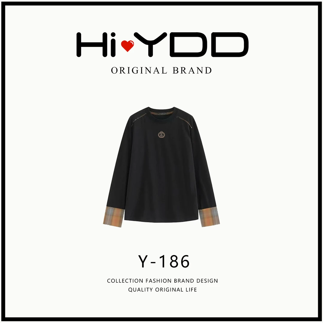 YDD•「Y-186」早春新款简约修身时尚潮流休闲设计师百搭上衣XZ-8129