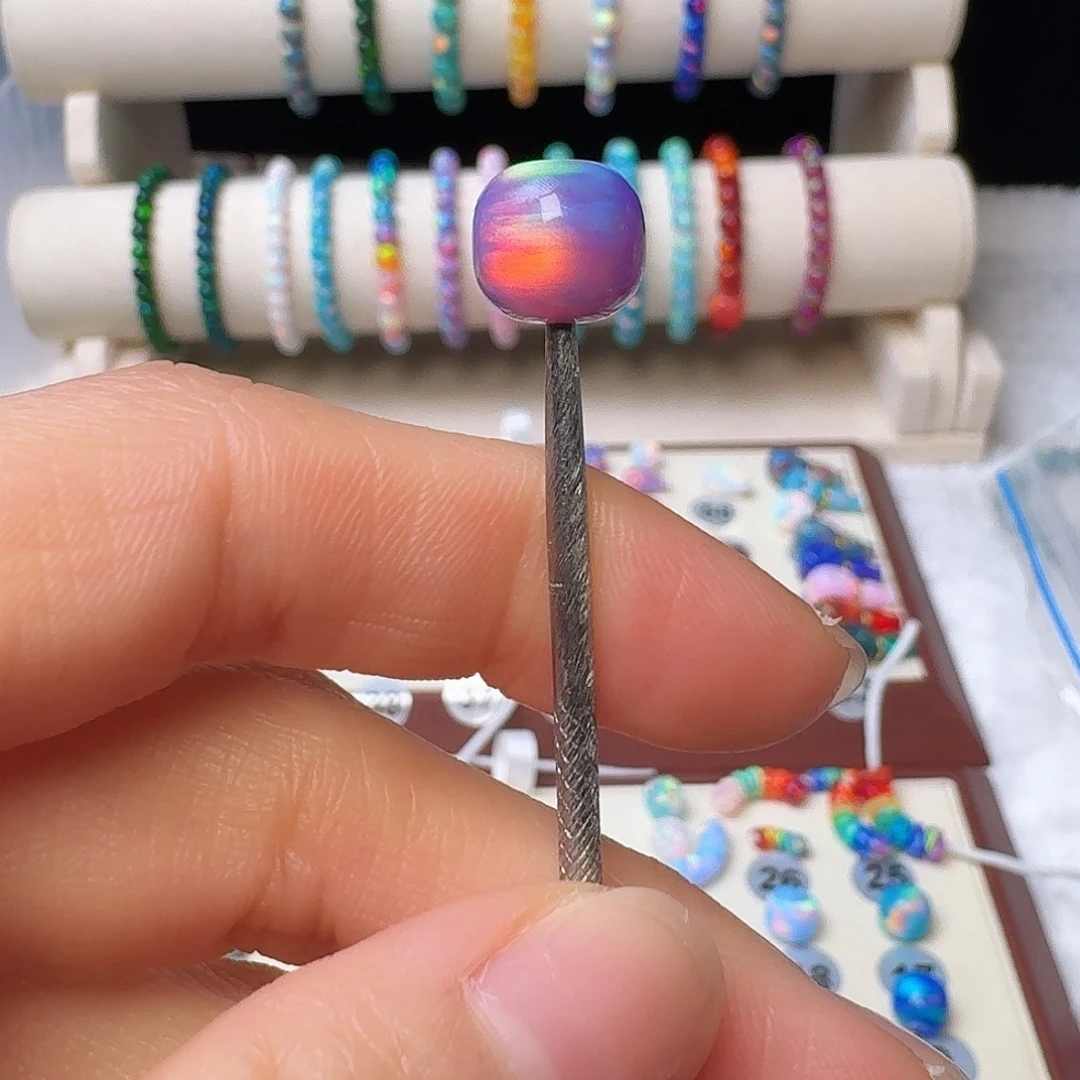 树脂制品人造欧泊卡10老型梵高紫单颗