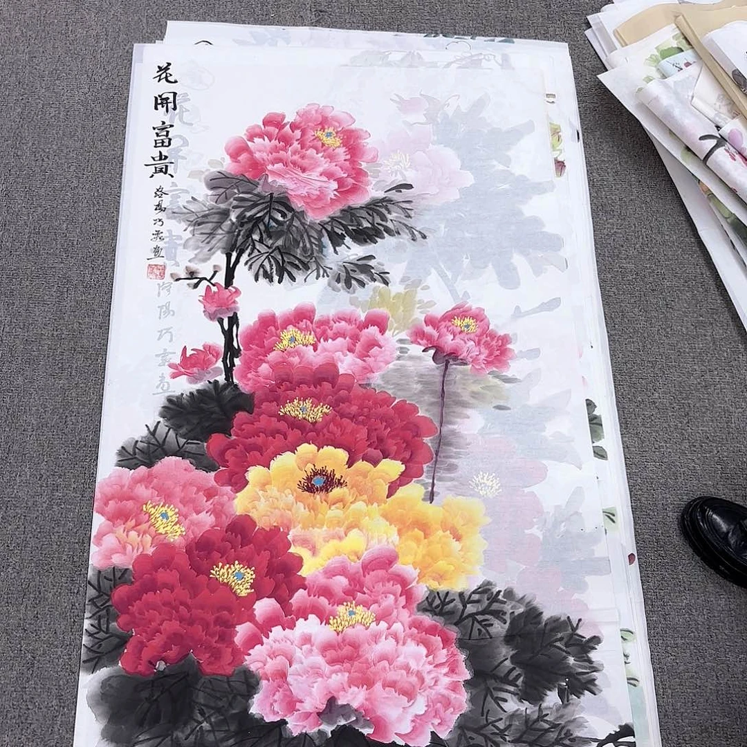 国画国画作品多次
